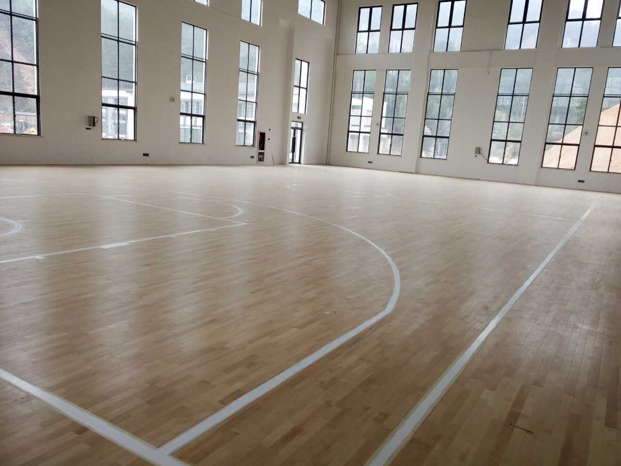 安徽宣城绩溪伏岭**蓄能电站篮球木地板铺设工程